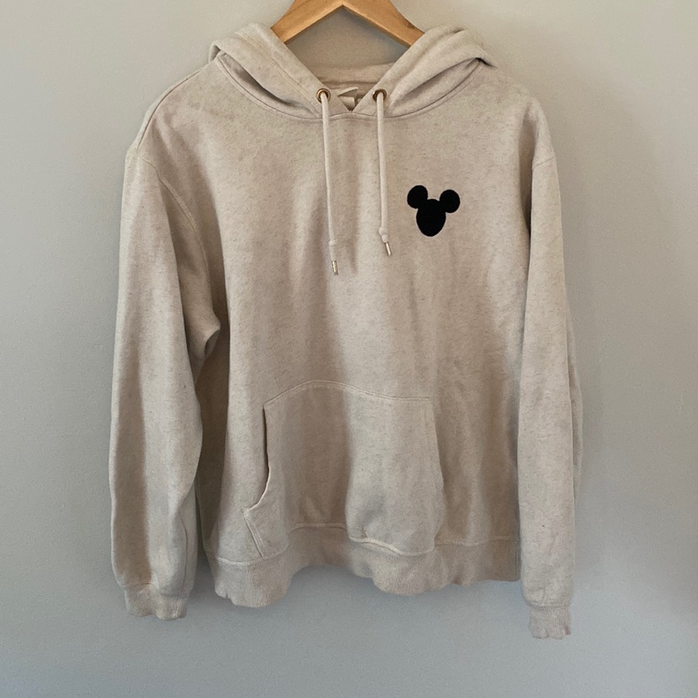 Cream colored Mickey Mouse sweatshirt